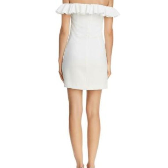 French Connection Womens Whisper Ivory Ruffled Sle - Picture 2 of 5